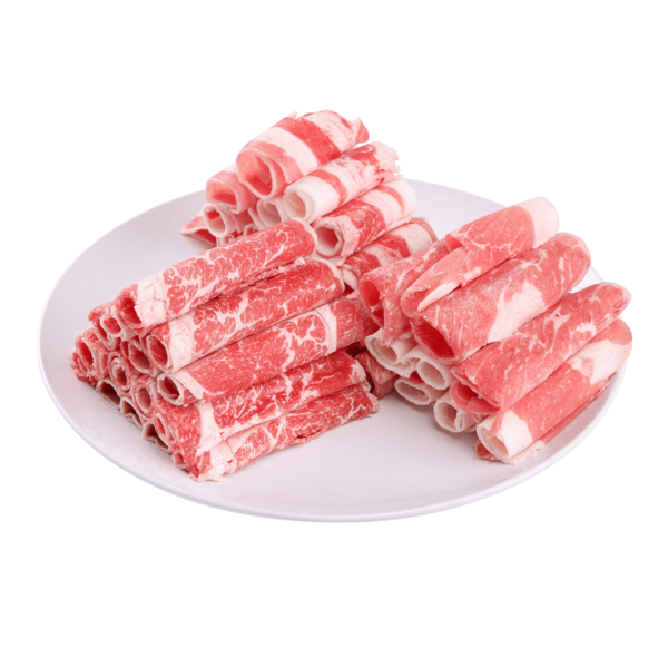 Sliced Beef Combo (Brisket/Chuck Roll/Belly) USDA Choice, Frozen 1.5 lb