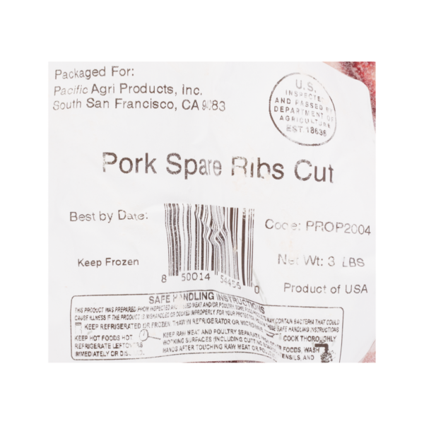 Pork Rib Strips, Frozen 3 lb