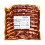 Marinated Sliced Beef Short Rib 3 Bone, Trimmed, Frozen 2 lb